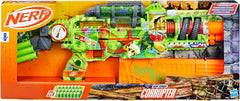 Nerf Zombie Corrupter Dart Blaster, 22 Nerf Elite Darts, 18 Dart Clip, Dart Storage, Bolt Action, Outdoor Games, Ages 8+