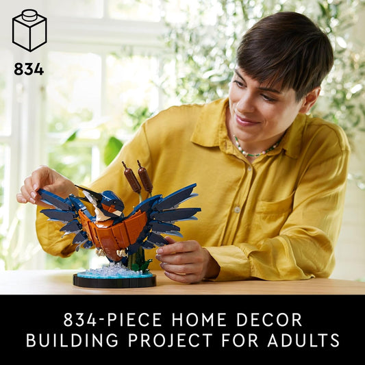 LEGO Icons Kingfisher Bird Building Set (10331) – Creative Model Kit for Adults, Relaxing DIY Display Décor, Perfect Gift for Bird and Nature Lovers