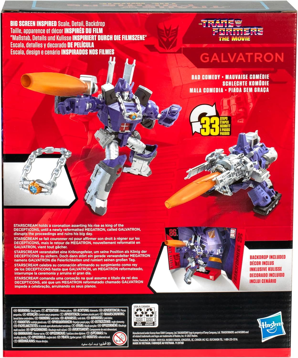 Transformers Toys Studio Series Leader Class The The Movie 86-31 Galvatron Action Figure