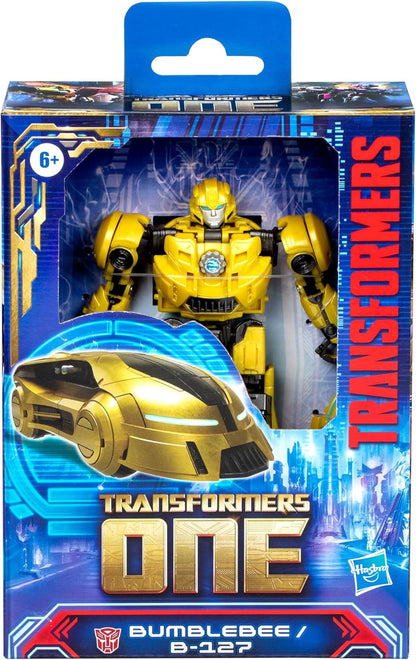 Transformers: One Prime Changer Bumblebee (B-127) 5-Inch Robot Action Figure, Interactive Toys for Boys and Girls Ages 6 and Up