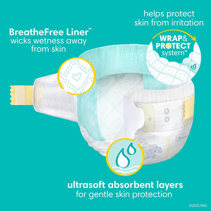 Pampers Swaddlers Diapers - Size 4, One Month Supply (150 Count), Ultra Soft Disposable Baby Diapers