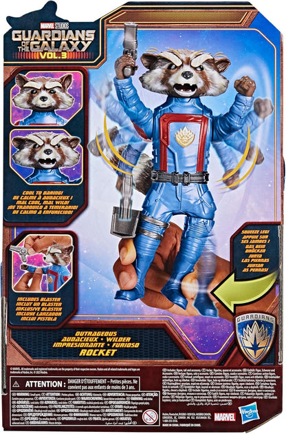 Marvel Studios’ Guardians of The Galaxy Vol. 3 Rocket Action Figure, Super Hero Toys for Kids Ages 4 and Up, 8-Inch-Scale Action Figure