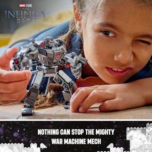 LEGO Marvel War Machine Mech Armor, Buildable Marvel Action Figure with 3 Stud Shooters
