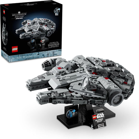 LEGO Star Wars Millennium Falcon A New Hope 25th Anniversary Collectable Model - DIY Building Sets with Display Stand