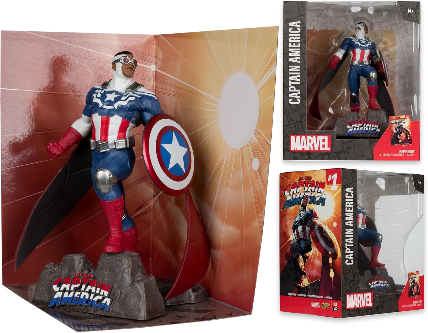 McFarlane Toys - Marvel Captain America 1:10th Scale Collectible with Scene