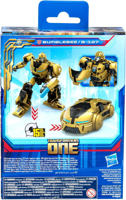 Transformers: One Prime Changer Bumblebee (B-127) 5-Inch Robot Action Figure, Interactive Toys for Boys and Girls Ages 6 and Up