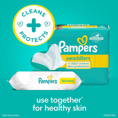 Pampers Baby Wipes Sensitive Perfume Free 1X Pop-Top Pack 56 Count