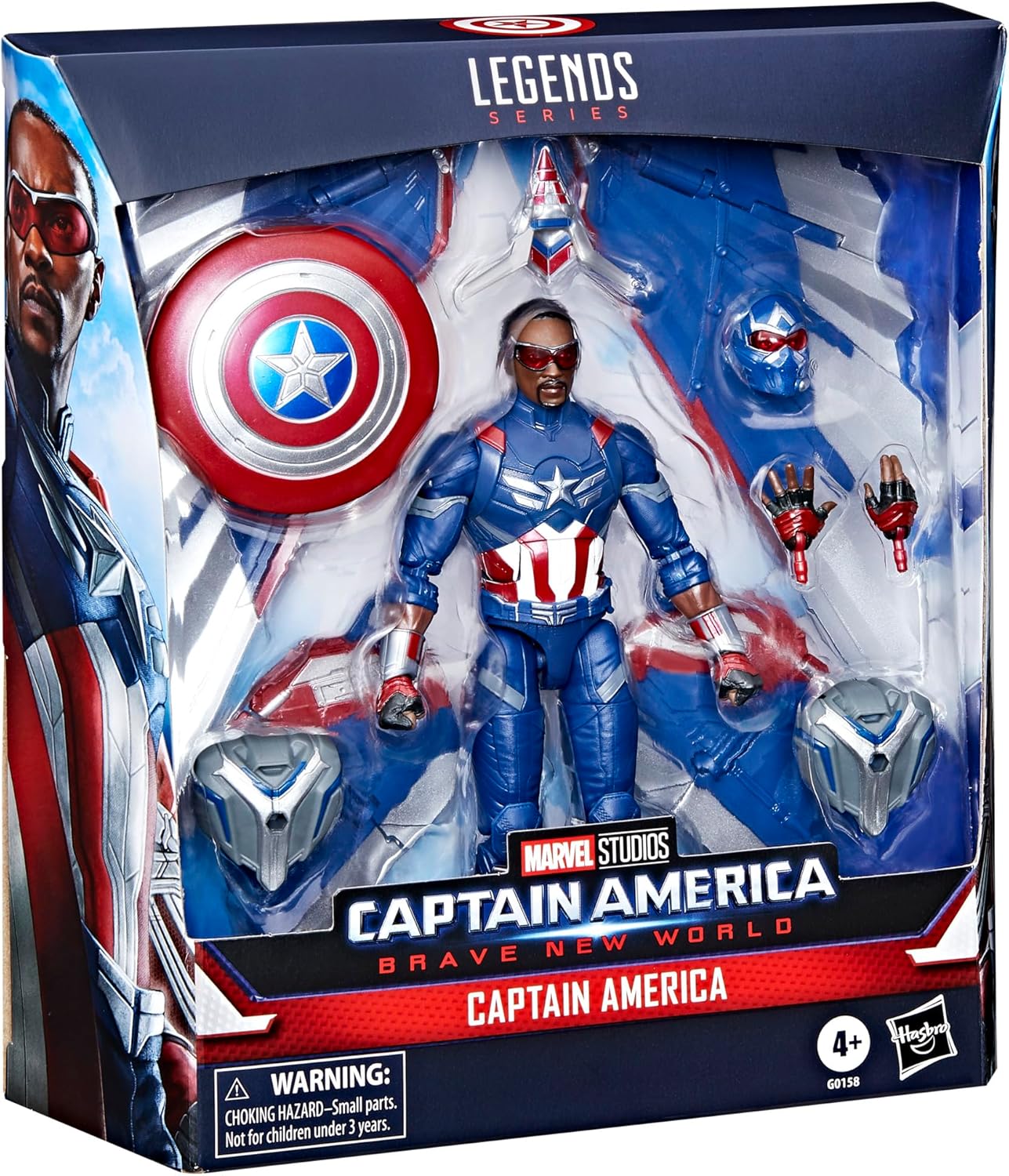 Marvel Legends Series Captain America Collectible Captain America: Brave New World Deluxe 6 Inch Action Figure