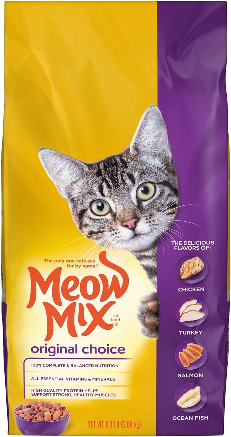 Meow Mix Original Cat Food, 6.3 Pound, Complete & Balanced Nutrition