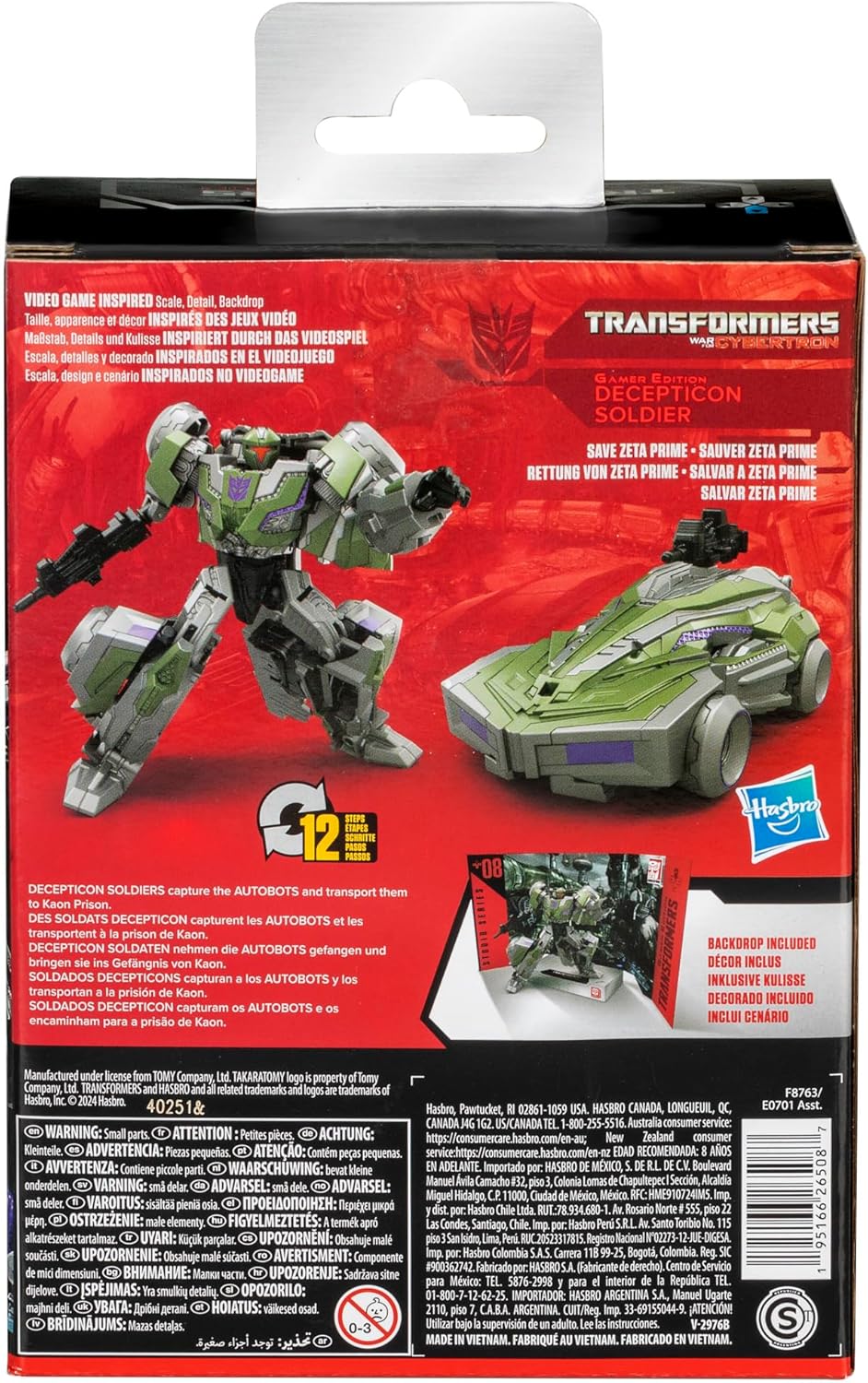 Transformers Toys Studio Series Deluxe War for Cybertron 08 Gamer Edition Decepticon Soldier, 4.5-inch Converting Action Figure, 8+