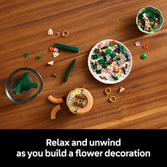LEGO Botanicals Mini Orchid Building Set - Artificial, Fake Orchid for Home Decor - Indoor Plant Decorations