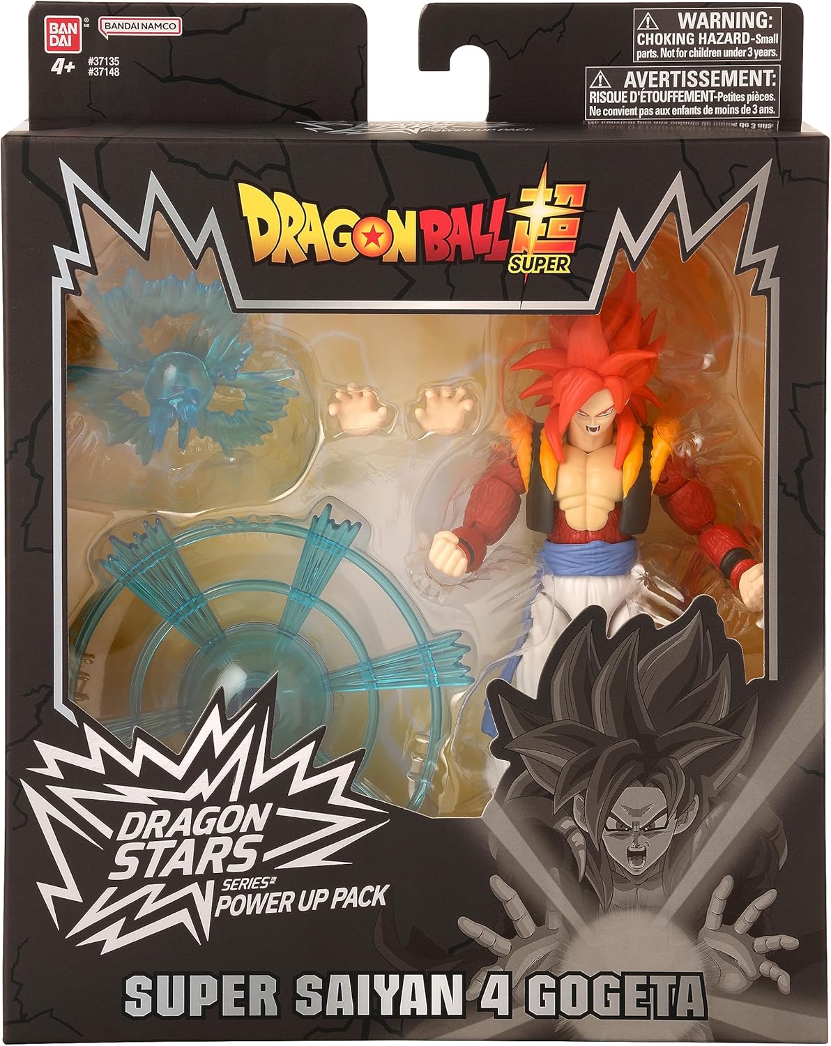 Dragon Ball Super - Super Saiyan 4 Gogeta, Bandai Namco Dragon Stars Power Up Pack Action Figure & Accessory Set