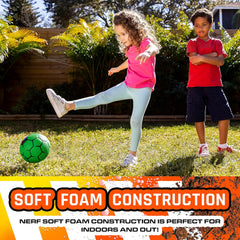 NERF Foam Mini Soccer Ball -  Indoor & Outdoor Ball