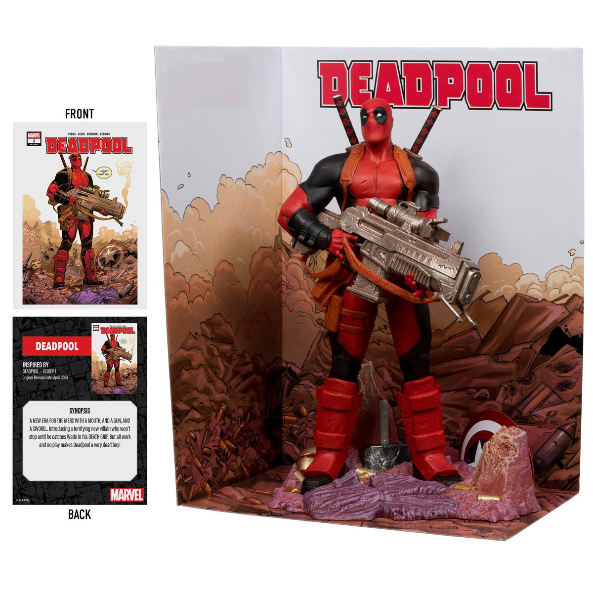 [Pre-Order] McFarlane Toys - Marvel Wave 5 Deadpool #1 1:6 Scale Posed Figure with Scene and Comic
